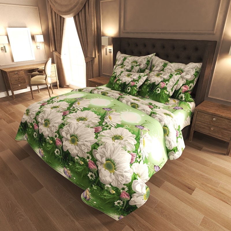 

Комплект постельного белья Уютная Жизнь Бязь Голд Двуспальный 180x220 (K-G-N-6995)