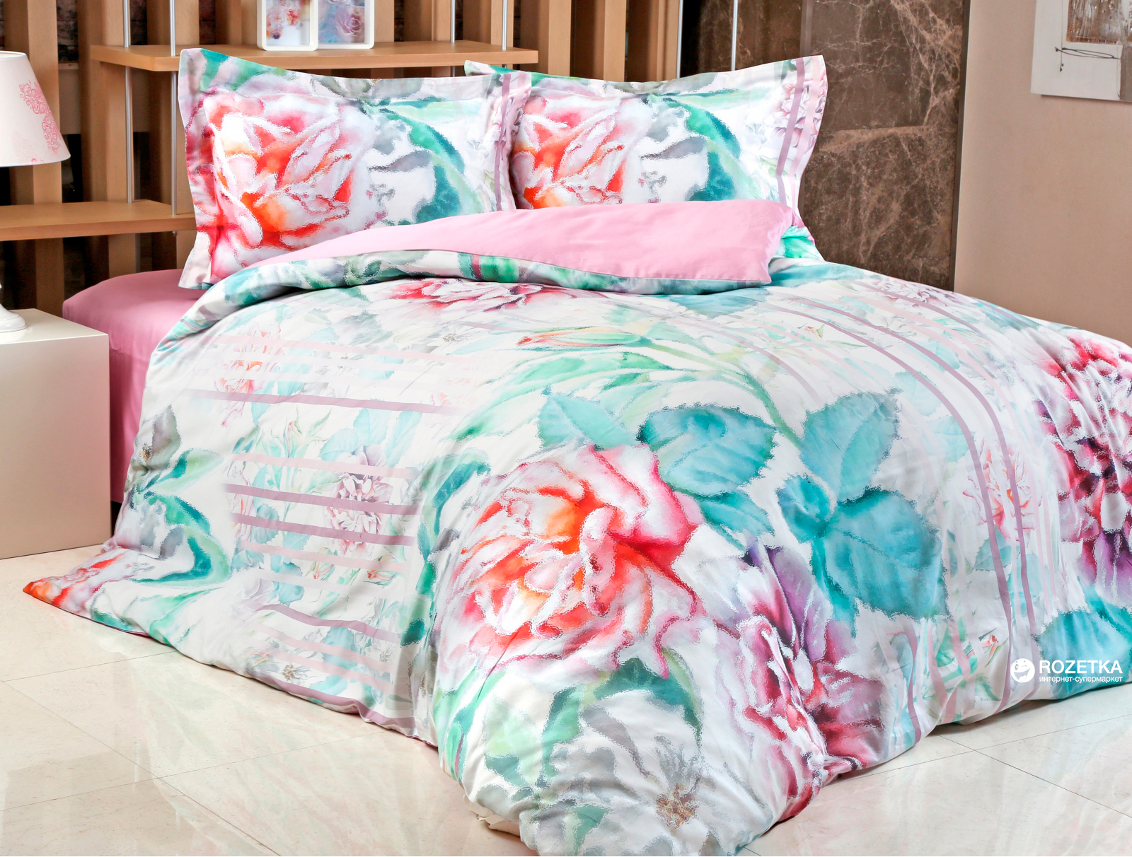 

Комплект постельного белья Irya Didgital Saten Scarlet 200x220