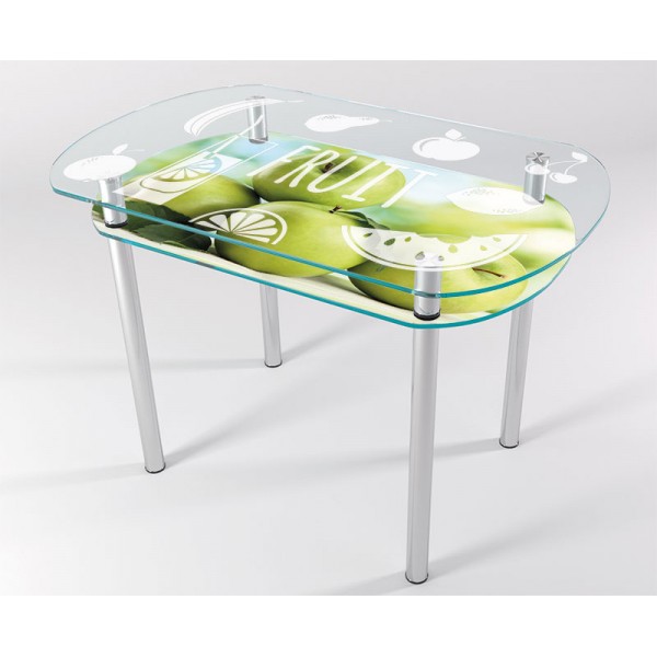 

Стол стеклянный "Jam" Яблоки KT-03 90х60 см