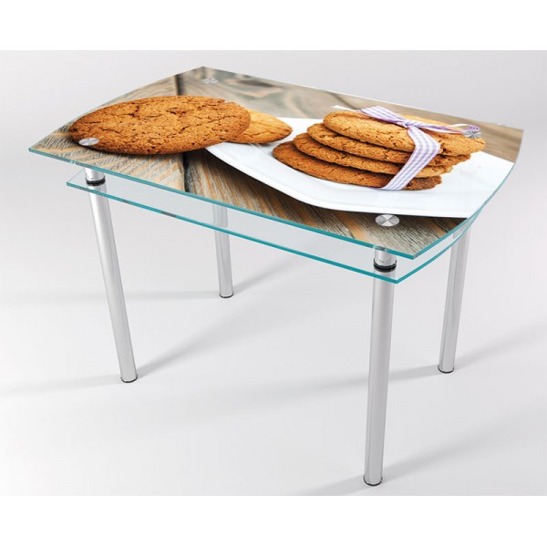 

Стол стеклянный "Jam" Печенье KT-02 100х60 см