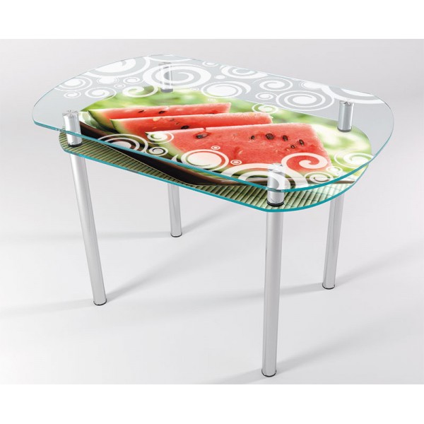 

Стол стеклянный "Jam" Арбуз KT-03 120х80 см