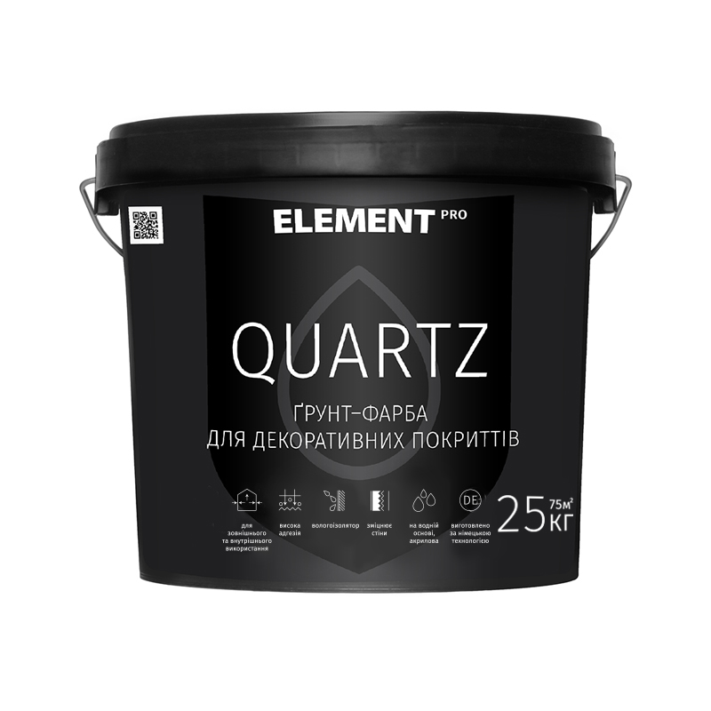 

Грунт для декоративных штукатурок QUARTZ ELEMENT PRO 25 кг белый