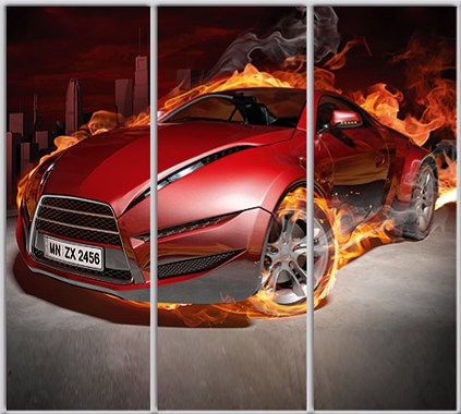 

Шкаф купе Luxe Studio Стандарт-1 Фотопечать Транспорт-26 2100x2200x450 трехдверный