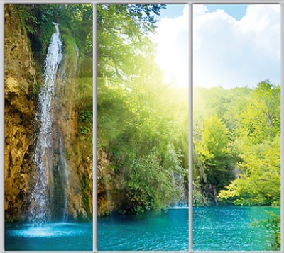 

Шкаф купе Luxe Studio Стандарт-1 Фотопечать Природа-82 2100x2100x450 трехдверный