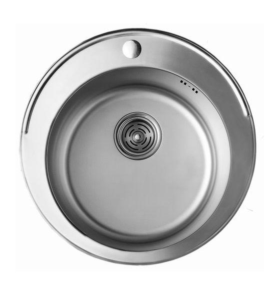 

7103 Мойка Cristal круглая врезная 480x180 SATIN