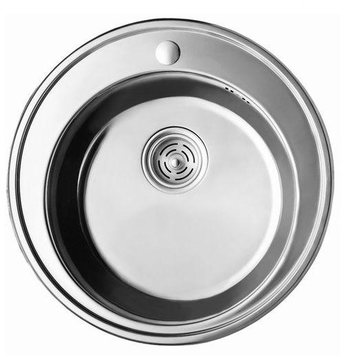 

7105 Мойка Cristal круглая врезная 510x180 SATIN