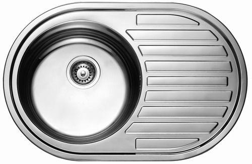 

7108 Мойка Cristal круглая с полкой врезная 770x500х180 Polish