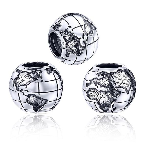 

Серебряная бусина "the globe"