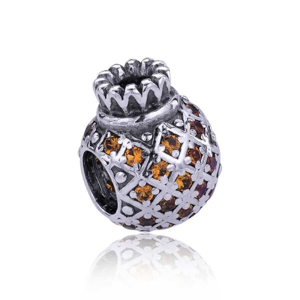 

Серебряная бусина "A pineapple"