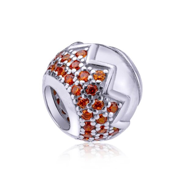 

Серебряная бусина "Orange mood"