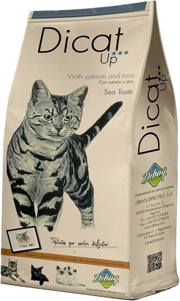 

Сухой корм для взрослых котов Dibaq Diproteg Dicat Up Sea Taste со вкусом курицы, лосося, тунца 14 кг