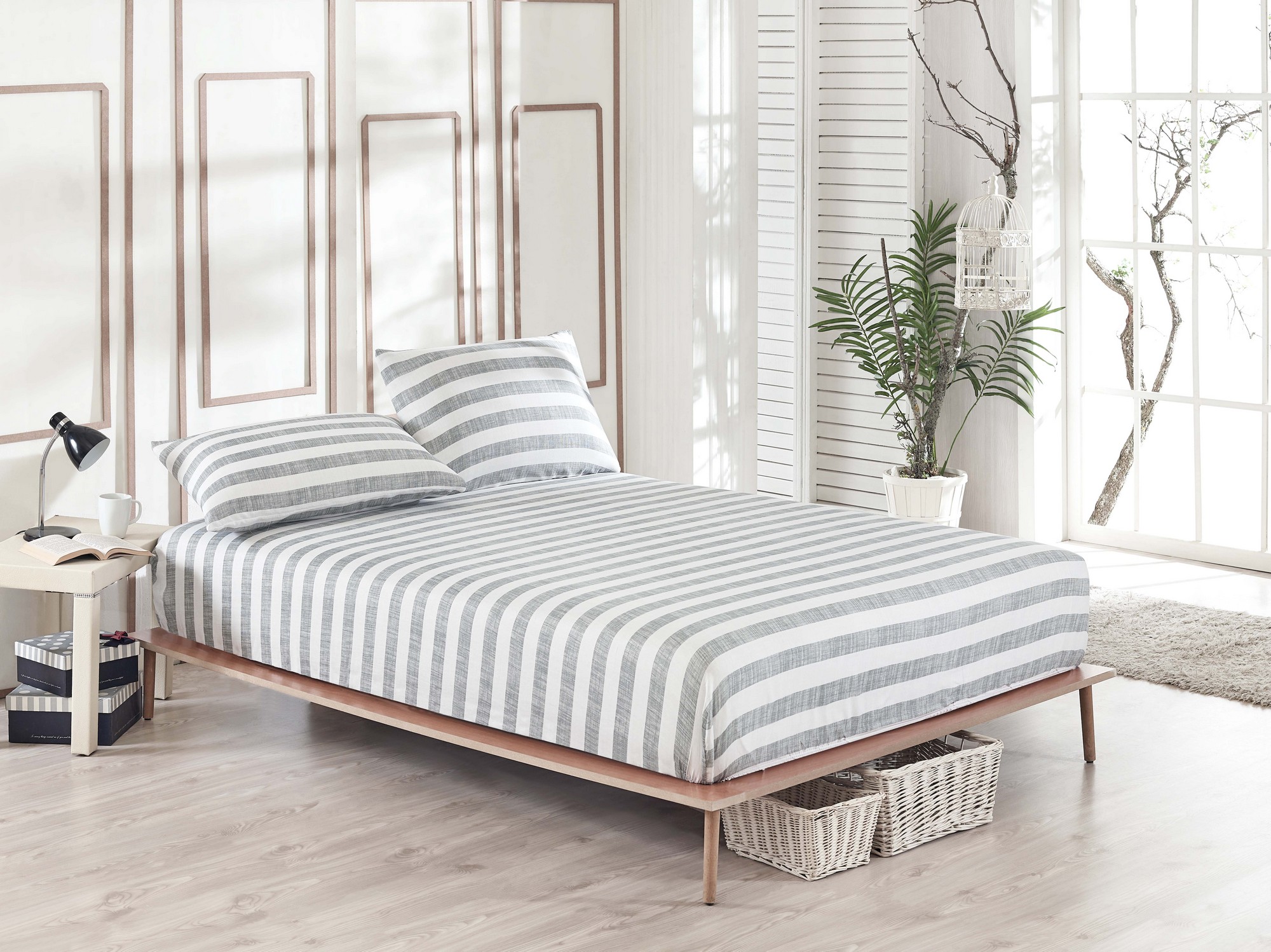 

Комплект постельного белья EnLora Home Светло-серый