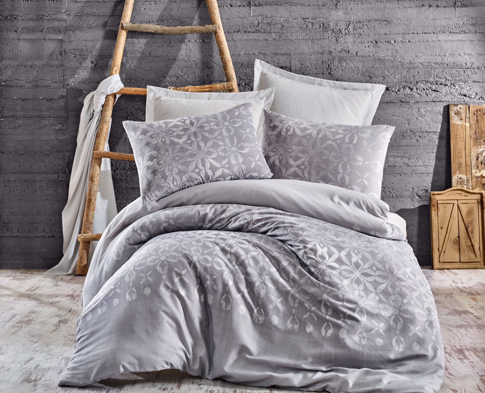 

Комплект постельного белья EnLora Home Серый