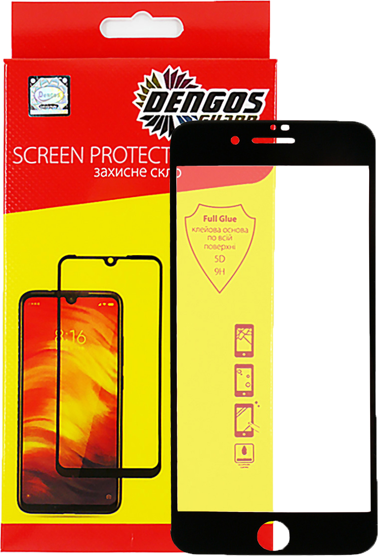 

Защитное стекло DENGOS для Apple iPhone 7/8 Black (TGR-38)