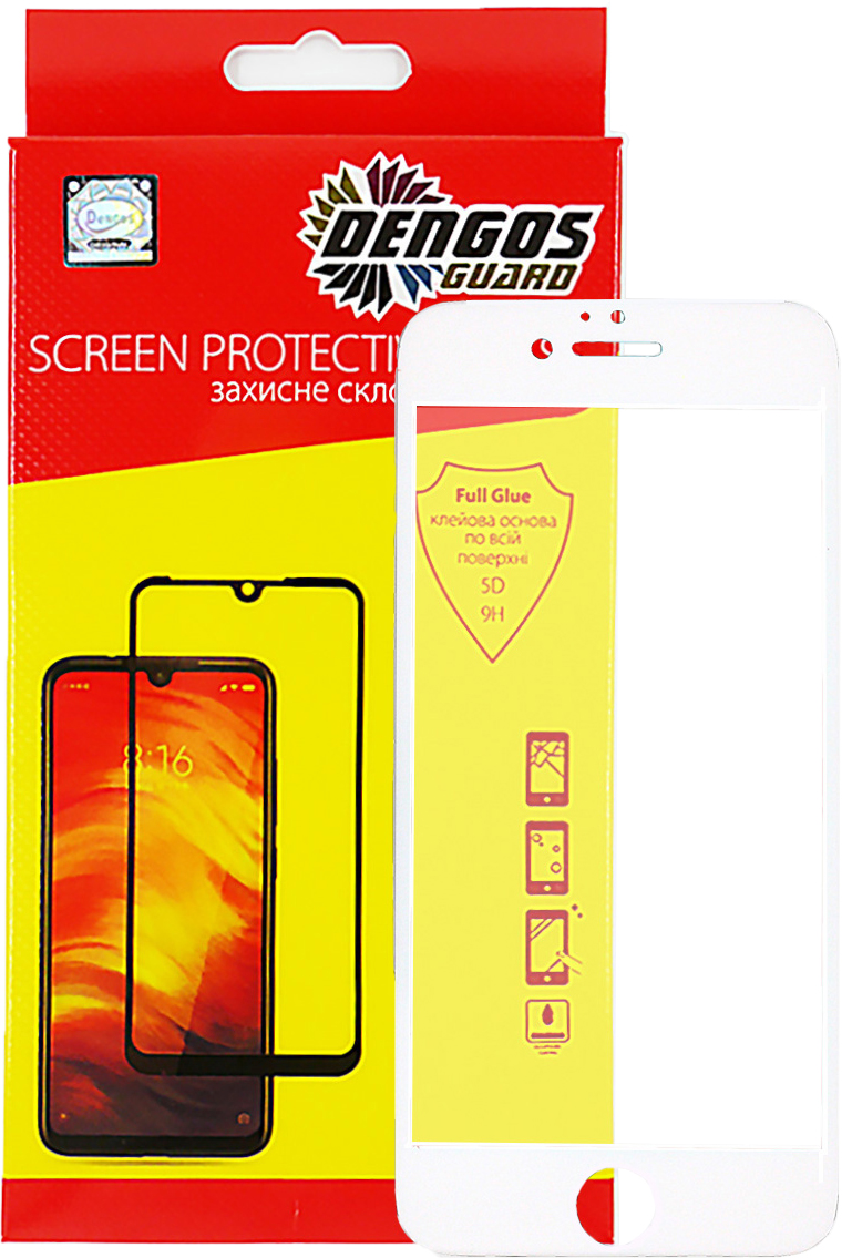 

Защитное стекло DENGOS для Apple iPhone 6/6s White (TGR-35)
