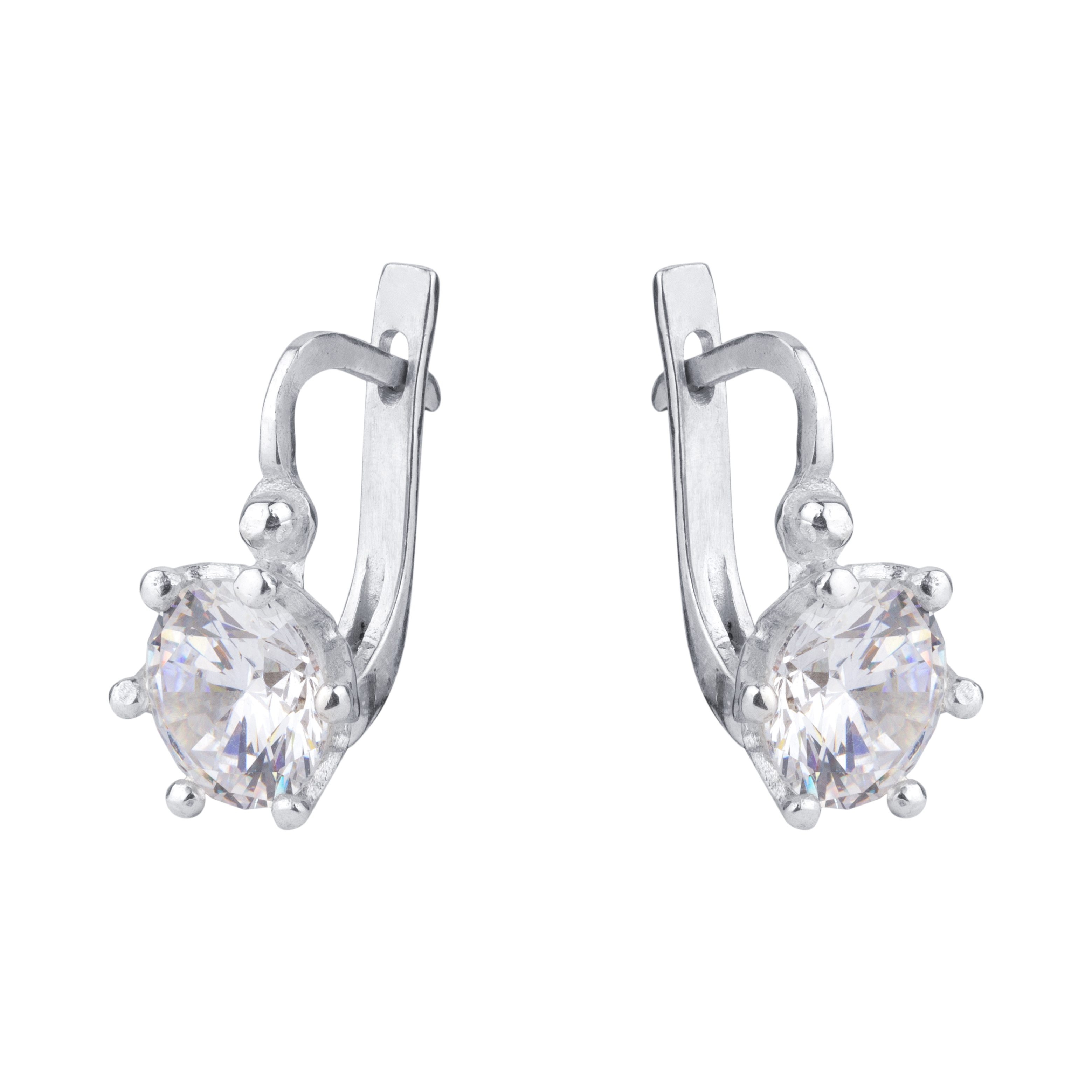 

Серьги из серебра с куб. циркониями Сорока СГ-208