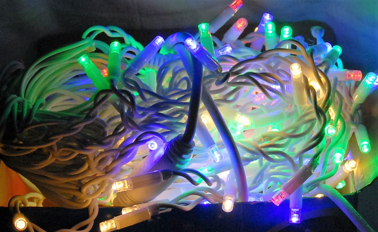 

Гирлянда уличная Нить (String) RGB, (449)