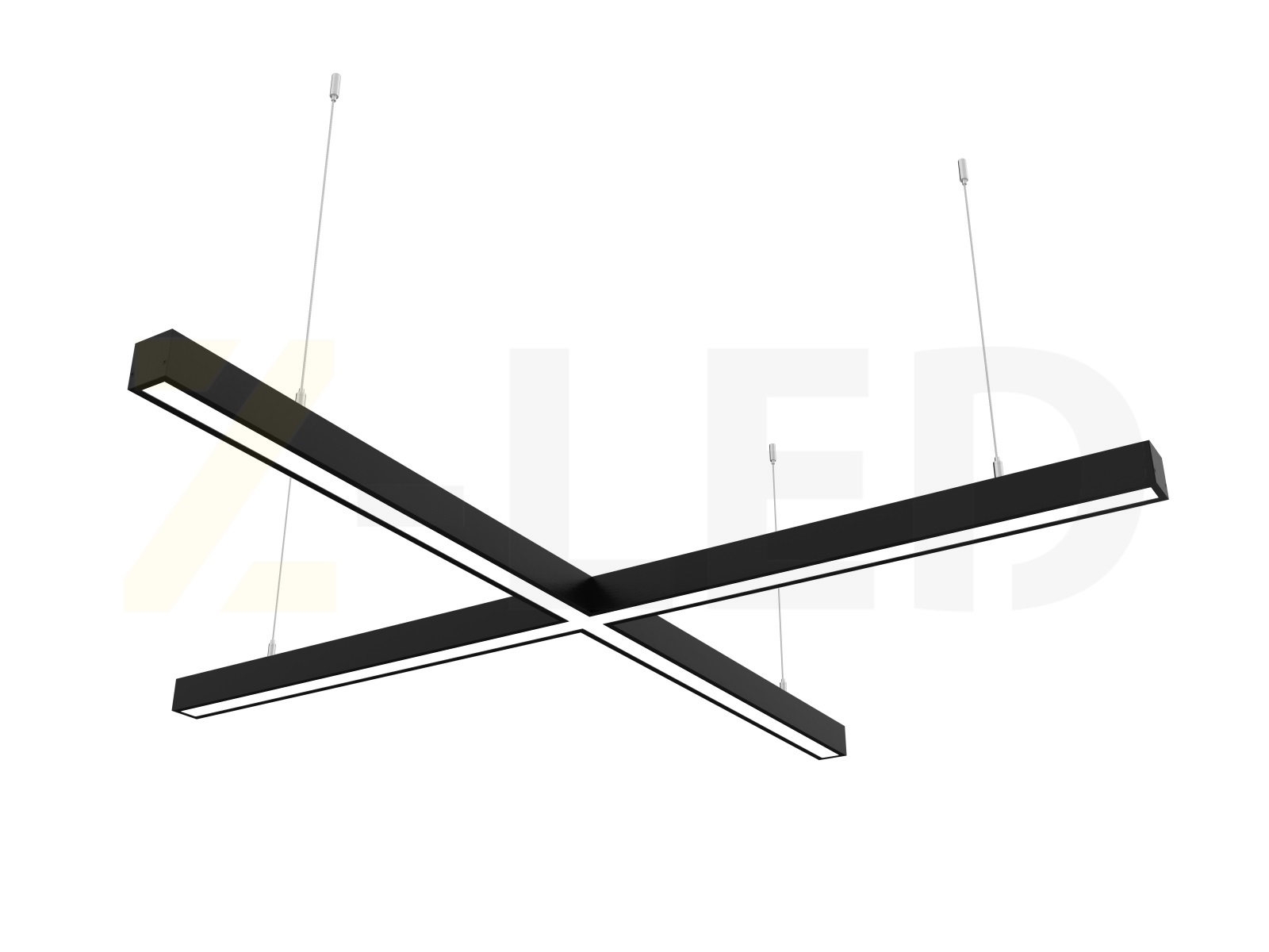 

Светодиодный светильник Z-LED 80ВТ x-образный (крест) черный (800х800) LSNKr-80b