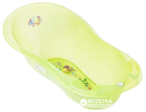Акция на Детская ванночка Tega Baby Aqua AQ-005 102 см с термометром Lux green transperent (Tega AQ-005 Lux+t. green) от Rozetka UA