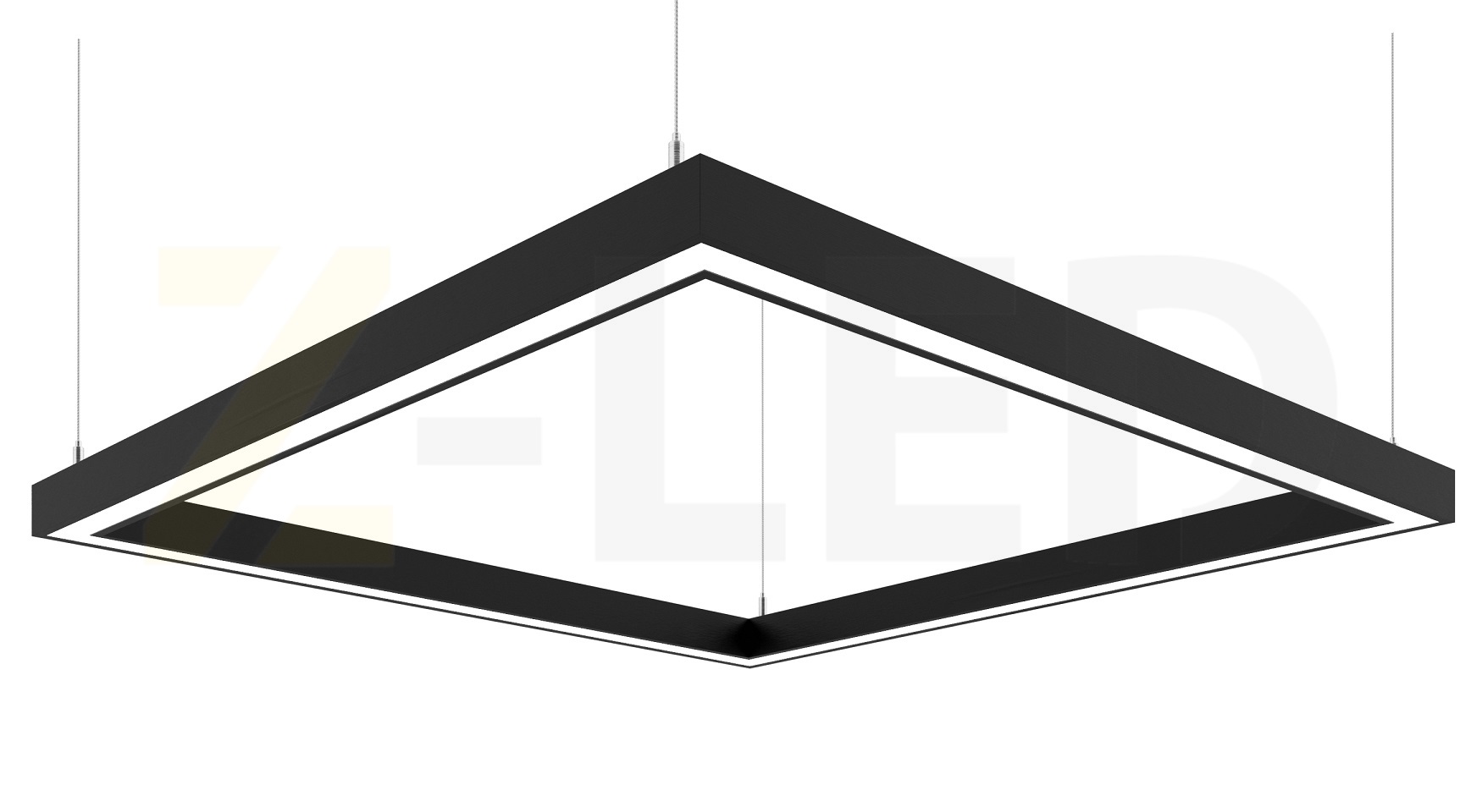 

Светодиодный светильник Z-LED 80ВТ квадрат черный (440x440) LSNK-80b