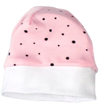 

Шапочка MISHKA Little stars звездочки розовая 62 размер 31 см (ТМ Мишка)