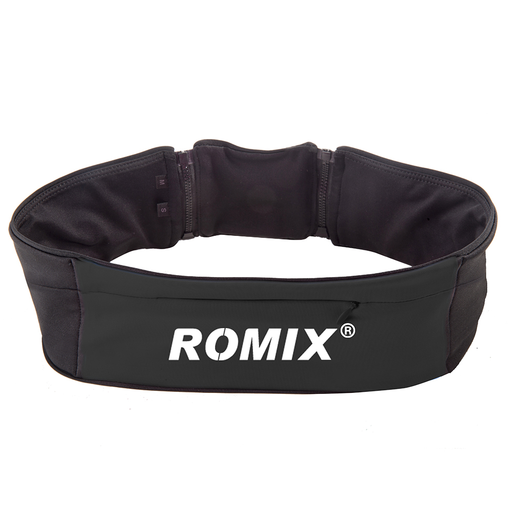 

Спортивный пояс-сумка S&M с тремя карманами на молнии ROMIX RH26-S&M B черный