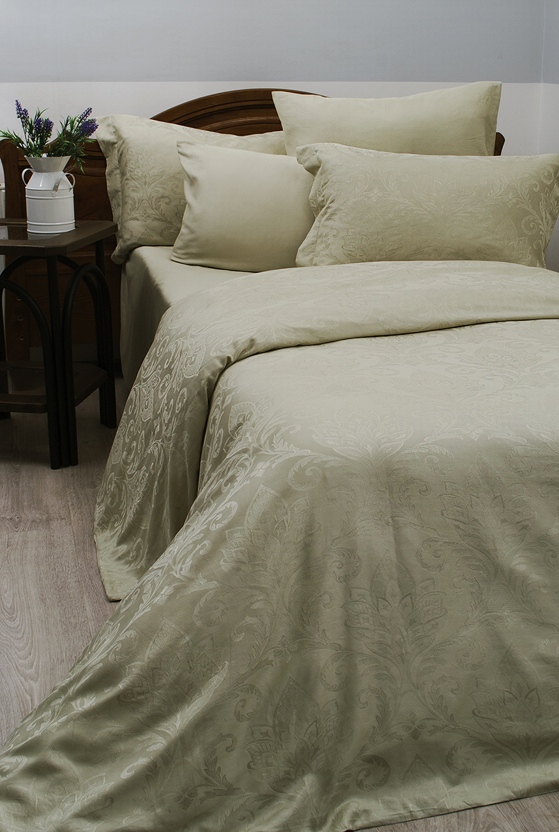 

Комплект постельного белья Deco Bianca Жаккард Сатин JK 16-04 Kus Yesili 200x220 (svk-3991)