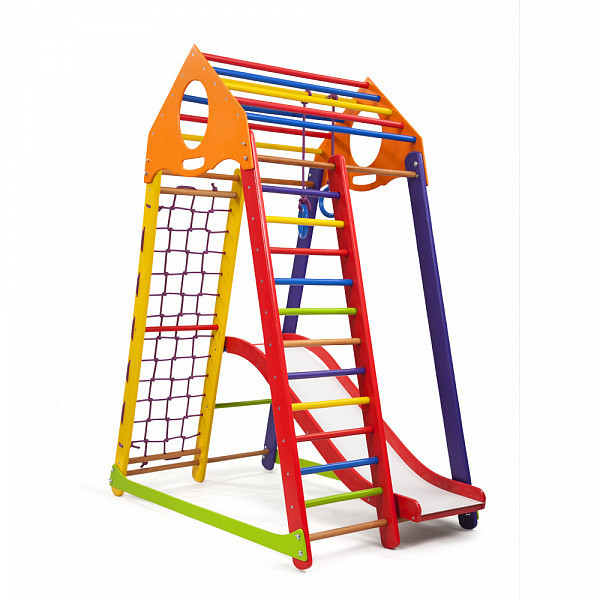

Детский спортивный уголок для дома "BambinoWood Color Plus 1" SportBaby