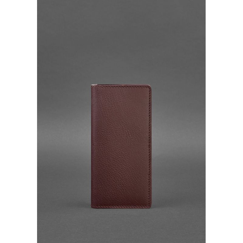 

Кожаное женское портмоне-купюрник BlankNote 20х9 см Бордовый 000020970