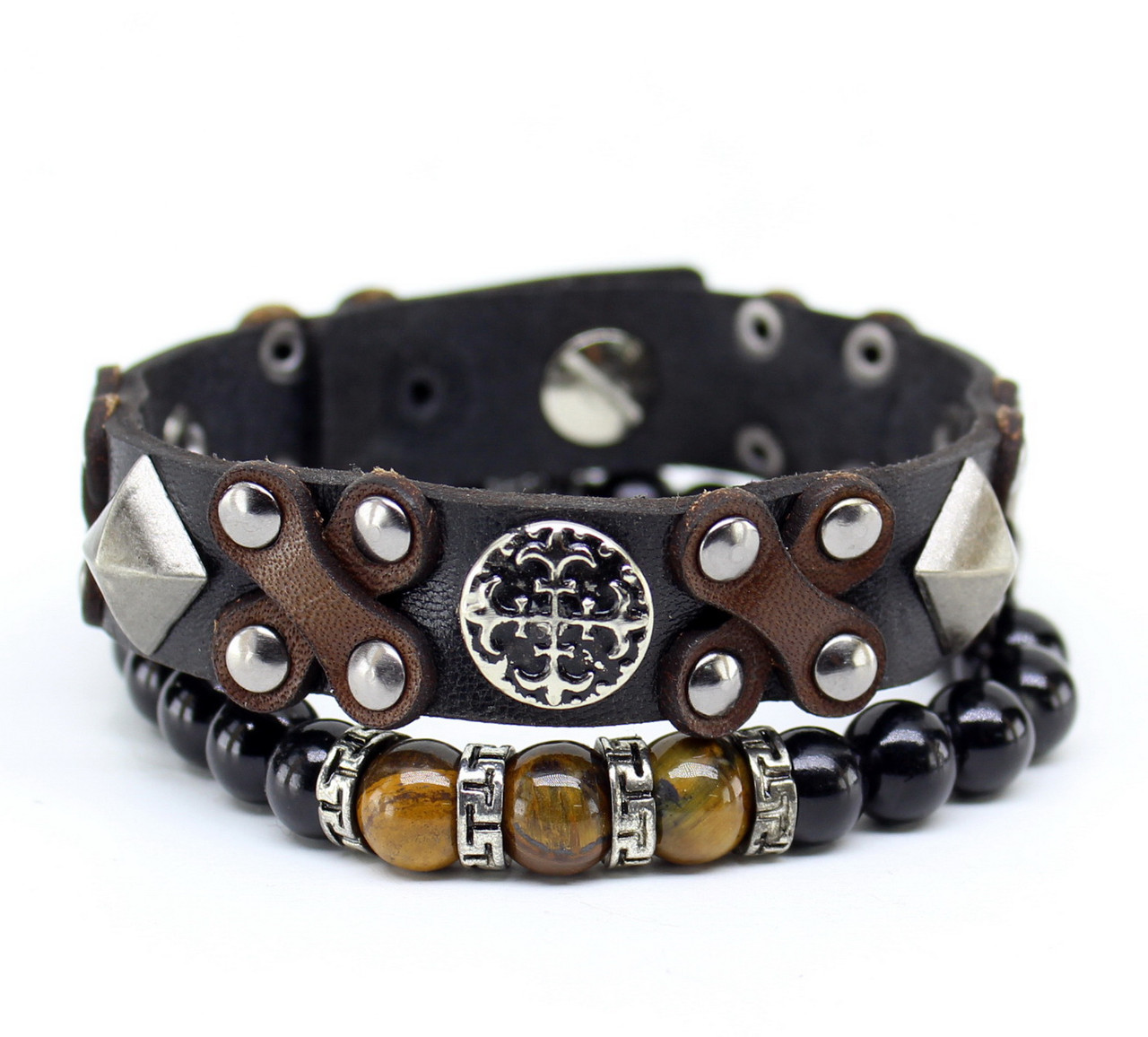 

Набор браслетов из натуральной кожи Scappa Коричневый 000019470