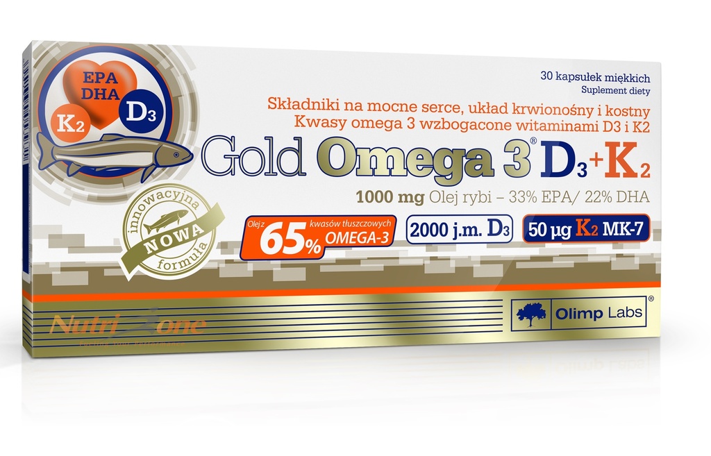 

Омега 3 Olimp Sport Nutrition Gold Omega 3 SPORT D3+K2 (30 кап)