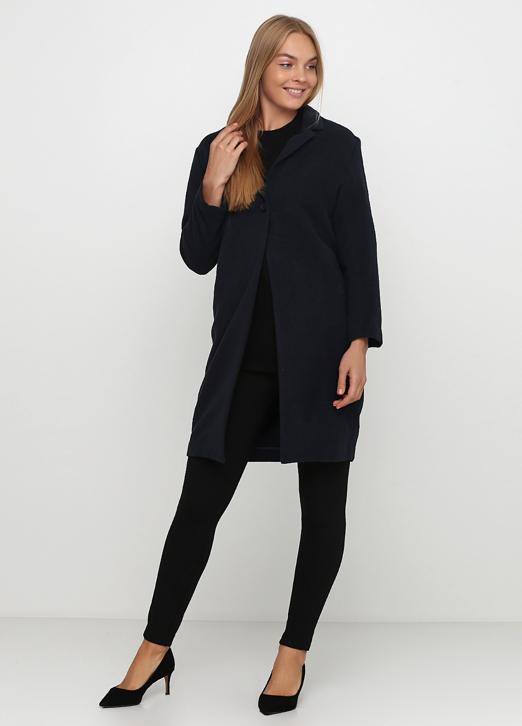 

Пальто H&M  Темно-синий 0422757_04, Пальто H&M 36 Темно-синий 0422757_04