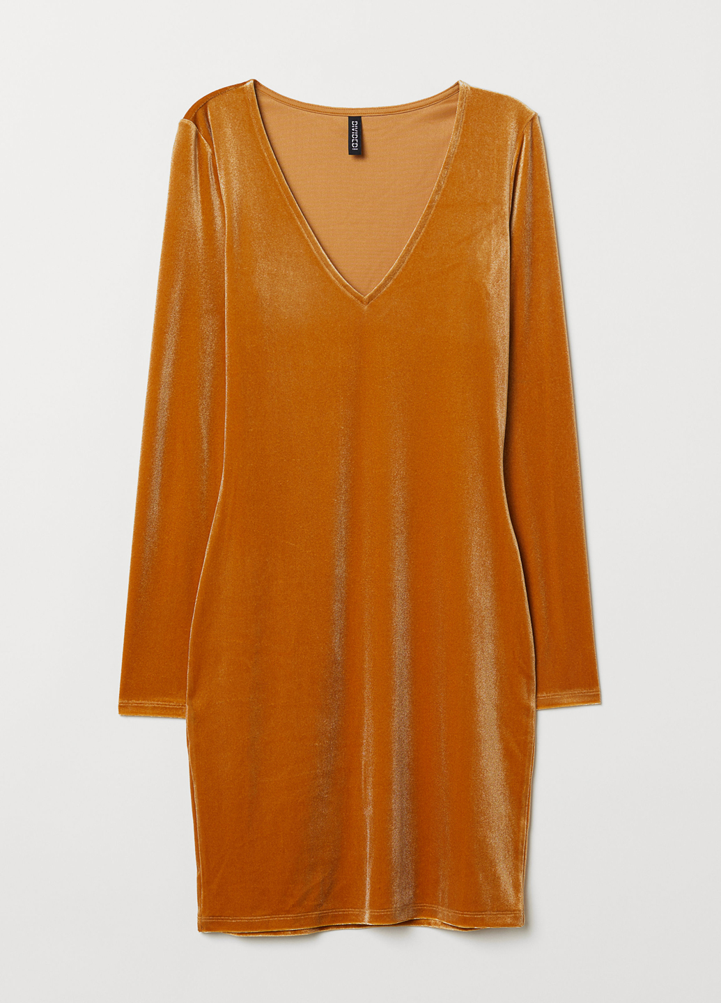

Платье H&M 34 Охра 0696439_золото_02