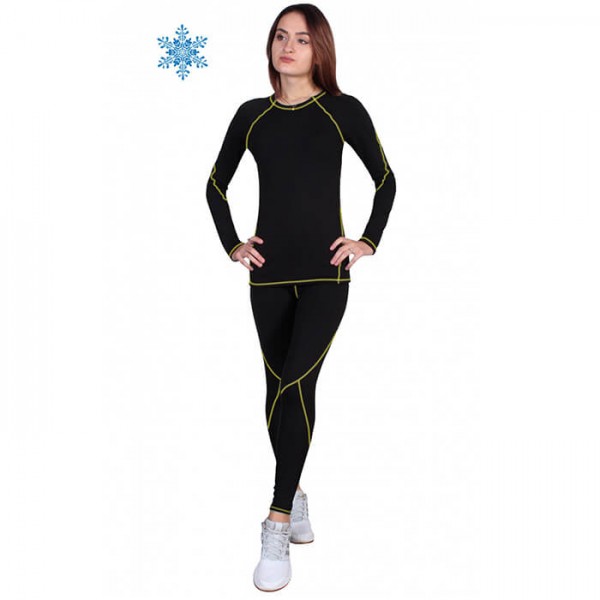 

Термобелье женское FirePower Sport Polarflis-Stretch (M) Черное с желтым