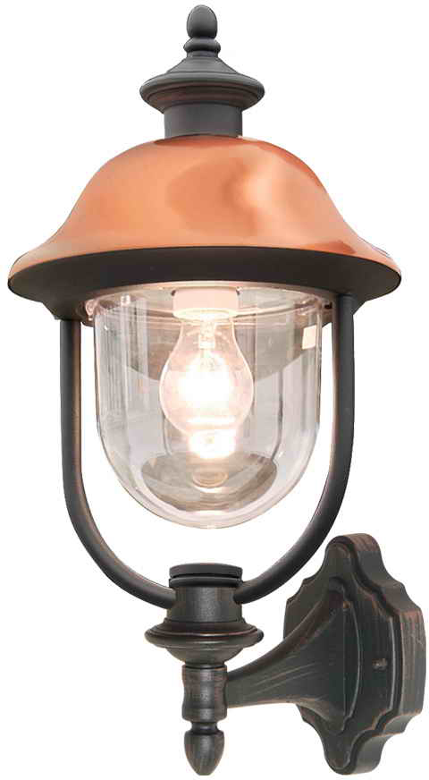 

Настенный уличный светильник Lusterlicht 1036 Verona II черный с медью
