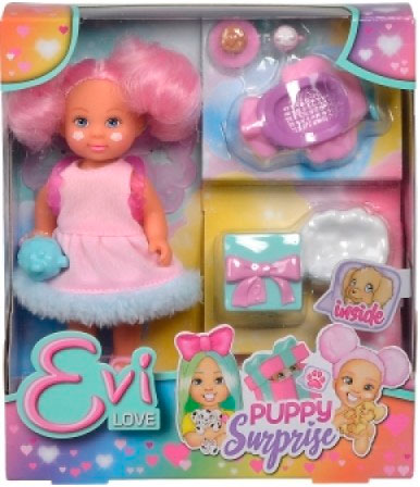 

Кукла Эви со щенком, игровой набор (в розовом платье), Steffi & Evi Love (12-84119)