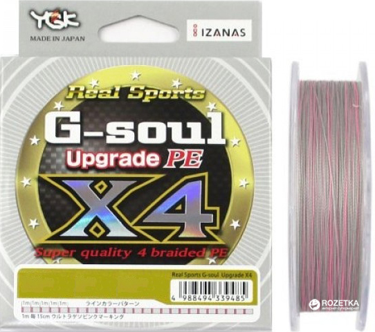 

Шнур YGK G-Soul X4 Upgrade 150 м 0.165 мм 1.0 кг/18 lb Серый (55450105)