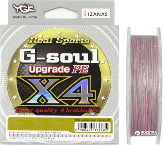 

Шнур YGK G-Soul X4 Upgrade 200 м 0.128 мм 0.6 кг/12 lb Серый (55450113)