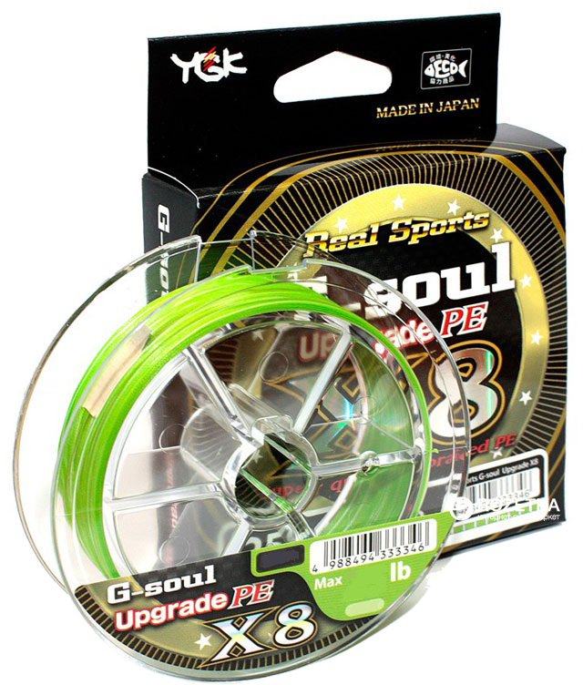 

Шнур YGK G-Soul X8 Upgrade 150 м 0.148 мм 0.8 кг/16 lb Салатовый (55450040)