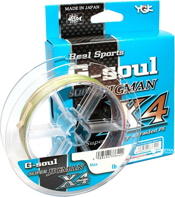 

Шнур YGK Super Jig Man X4 200 м 0.148 мм 0.8 кг/14 lb Разноцветный (55450053)