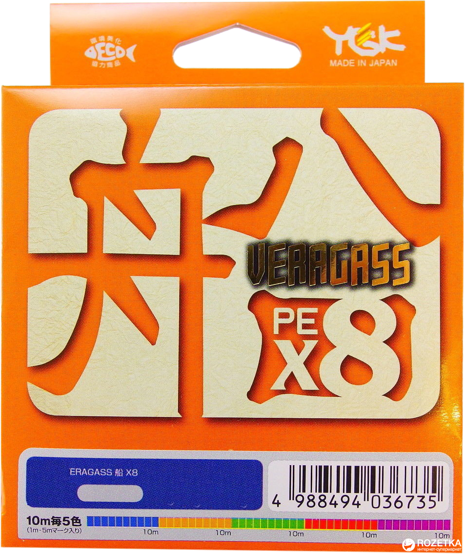

Шнур YGK Veragass Fune X8 150 м 0.205 мм 1.5/12.5 кг Разноцветный (55450264)