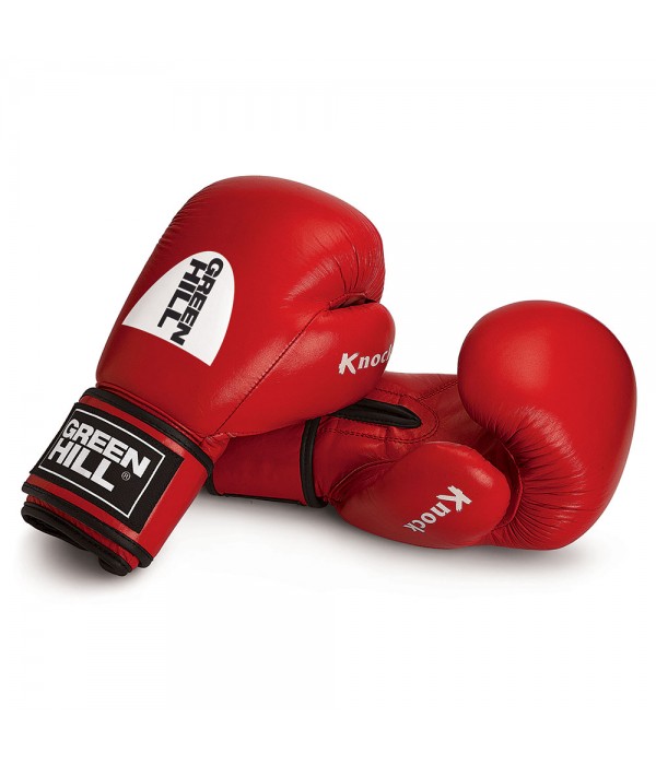 

Перчатки боксерские Green Hill KNOCK ФБУ Красный, 12 Oz