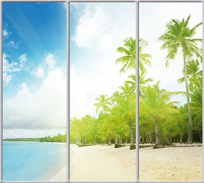 

Шкаф купе Luxe Studio Стандарт-1 Фотопечать Море-34 2200x2200x450 трехдверный