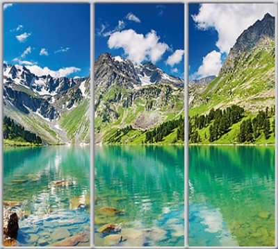 

Шкаф купе Luxe Studio Стандарт-1 Фотопечать Природа-98 2200x2300x450 трехдверный