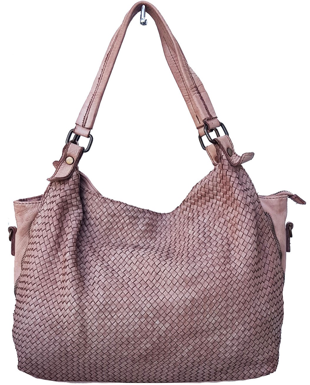 

Женская кожаная сумка Vintage Bottega Carele BC242 pink