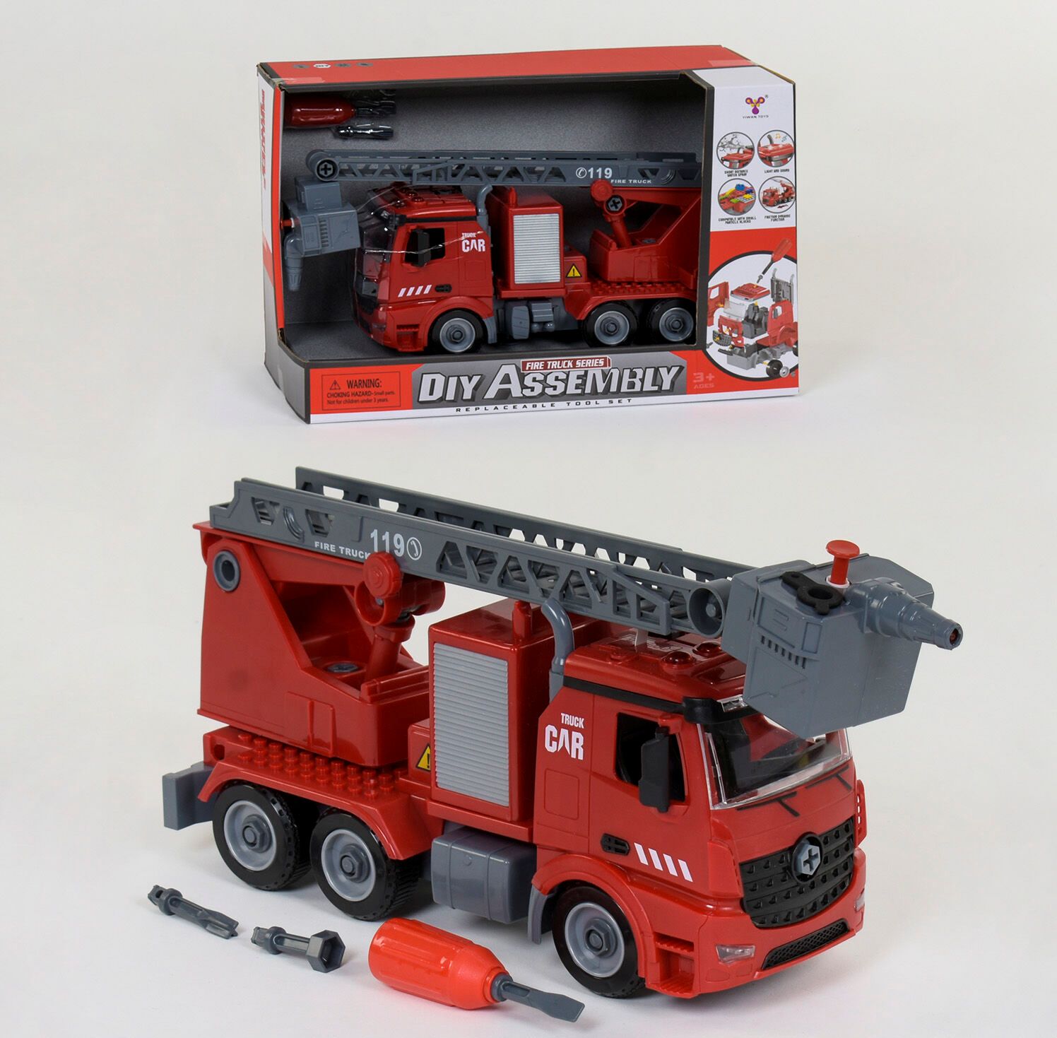 

Машинка-конструктор JIA YU TOY TRADE CO YW 9080 B Красный (155M)