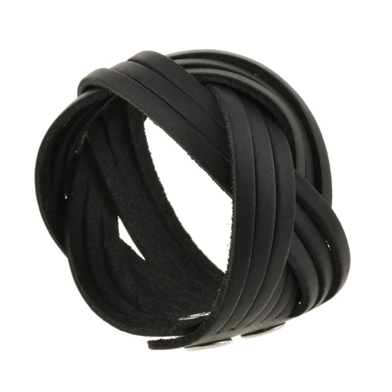 

Кожаный браслет косичка BlankNote 3,5х20,5 см Черный 000021149