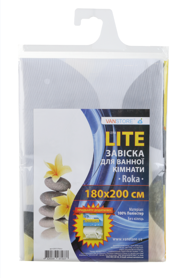 

Занавеска для ванной VANSTORE Roka 63010 180х200