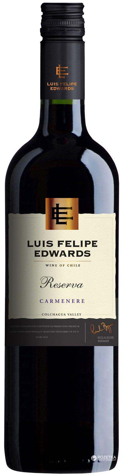 Акция на Вино Luis Felipe Edwards Carmenere Reserva красное сухое 0.75 л 13.5% (7804414000167) от Rozetka UA