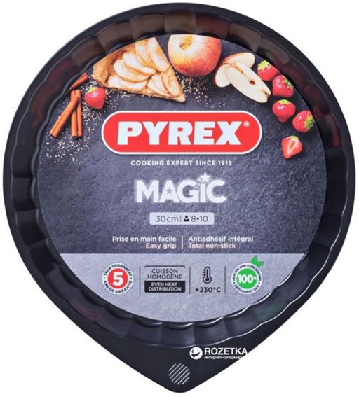 Акція на Форма круглая для выпечки пироговPyrex Magic30 см Круглая Черная (MG30BN6) від Rozetka UA